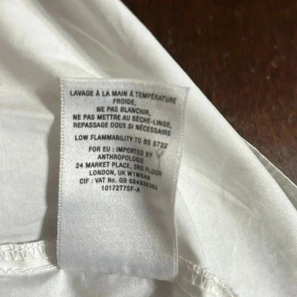 Maeve White Poplin Peplum Top Size M - Picture 6 of 7